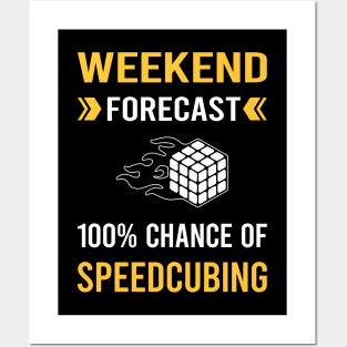 Weekend Forecast Speedcubing Speedcube Speedcuber Speed Cubing Posters and Art